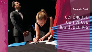 Cérémonie de remise des diplômes de lEcole de Droit 2024 [upl. by Lahcsap]