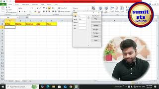 Create a data entry form in excel viralvideo sumitstsonline microsoftoffice exceltips [upl. by Phillip]