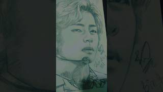 Kim Taehyung💗 underrated drawing1millionviews art drawing 1billionviews kimtaehyung bts [upl. by Ydarb]