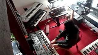 Ambient improvisation with Roland JD 800 Virus TI Moog Little Phatty by Phelios [upl. by Hgalehs]