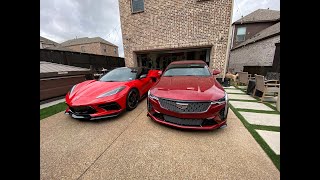 Cadillac CT4 V blackwing vs Corvette C8 what would you drop 75k on [upl. by Burtie]