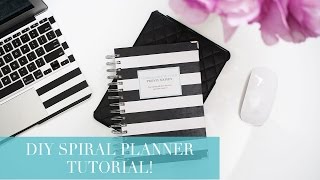 How to Make Your Own Spiral Planner  DIY Tutorial [upl. by Brita]