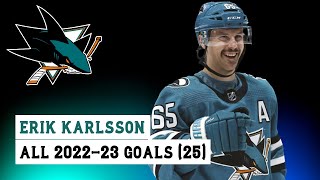 Erik Karlsson 65 All 25 Goals of the 202223 NHL Season [upl. by Aletsirc]