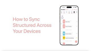 How to Sync Structured Across Your Devices  Structured App [upl. by Nimsaj]