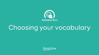 Choosing your Aphasia Duo vocabulary [upl. by Rella]