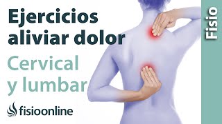 Ejercicio para aliviar tus dolores lumbares y cervicales [upl. by Aikas]