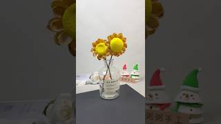 Sunflower with clay 🌻  shorts diy flowers sunflower [upl. by Linskey]