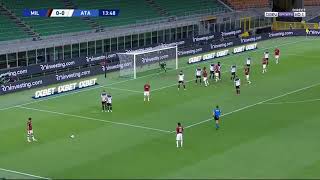 Milan 10 Atalanta  Hakan Calhanoglu freekick 14 [upl. by Photima369]