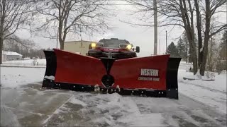 Western MVP3 amp Silverado 3500 First Snow Plowing with New Plow [upl. by Notxam]