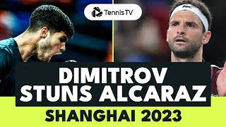 Grigor Dimitrov STUNS Carlos Alcaraz  Shanghai 2023 Match Highlights [upl. by Jerome836]