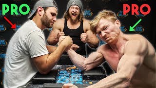 Pro Rock Climber vs Pro Arm Wrestlers HOW STRONG [upl. by Ttereve]