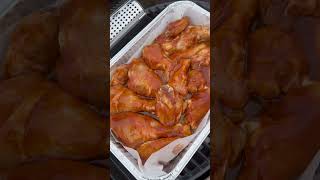 Smoker box in Ziggy BBQ cooking chicken wings ziggybbq smoker [upl. by Eilloh143]