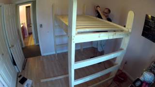 Building My Daughters Loft Bed  Time lapse video [upl. by Ahsinan]