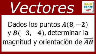 MAGNITUD Y ORIENTACIÓN DE UN VECTOR EN R2 [upl. by Vizza]