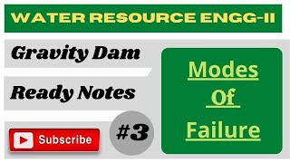 3Gravity DamModes of failure of Gravity DamWater resource EnggII Civil engineering [upl. by Brelje]