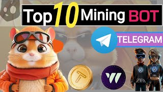 Top 10 Telegram mining bots to Earn Free crypto ll Real mining bots will list on September [upl. by Vidda342]