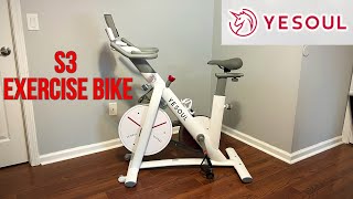 Yesoul S3 Exercise Bike  Assembly Test Ride and Review [upl. by Dor]