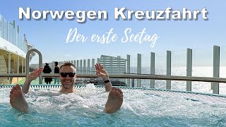 Norwegen Kreuzfahrt mit AIDAnova – Vlog 2 Wasserrutschen Whirlpools und mehr am 1 Seetag [upl. by Jaehne]