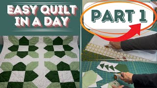 Easy Quilt In A day Sewing Made Easy Part 1 [upl. by Ennoira751]