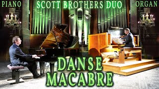 DANSE MACABRE  SAINTSAËNS  ORGAN amp PIANO  SCOTT BROTHERS DUO  ROQUEVAIRE FRANCE [upl. by Tillio]