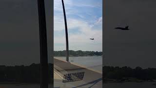 US Navy Blue Angel crossing Severn River Bridge Annapolis MD [upl. by Agripina887]