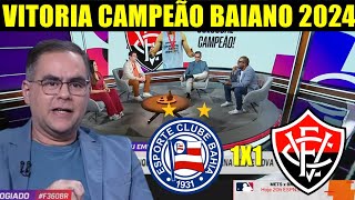 VITORIA CAMPEÃO BAIANO 2024 BAHIA 1 X 1 VITORIA RUBRO NEGRO CONQUISTOU O TITULO [upl. by Tevlev]