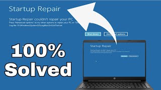 100 Solved Startup Repair Couldn’t Repair Your PC In Windows 1011 [upl. by Reiner627]