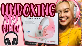 UNBOXING HYPERX CLOUD STINGER LUCY PINK  TEACHER ADAH JULES [upl. by Vorfeld762]