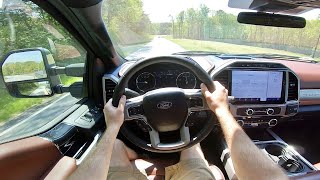 2022 Ford SuperDuty F350 Platinum POV Drive Impressions and ASMR [upl. by Estell]