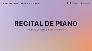 Recital de piano — Romeyno Gutiérrez pianista rarámuri [upl. by Enidan]