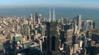 Flying by the Chicago Sears Tower [upl. by Wolfie]