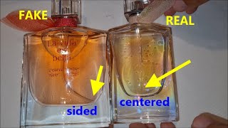 Lancome La vie est belle perfume real vs fake How to spot fake Lancome Paris perfumes [upl. by Nemra]