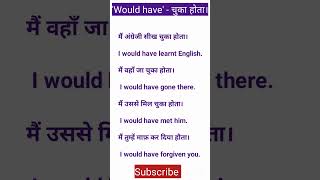 shortviralviralshort use of would have चुका होता । [upl. by Thar]