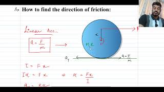 IAOR  Instantaneous axis of rotation  Find direction of friction  Rolling with sliding  RM  15 [upl. by Oicnaneb]