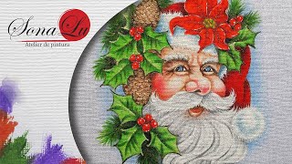 Aula 862  Papai Noel com Arranjo em Pano de Prato [upl. by Tnahsin]