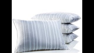 Concierge Collection 4pack Striped Microfiber Bed Pillows [upl. by Mencher598]