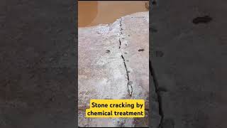 Stone cracking process by chemical cracking Stone shorts civil 👍 🔥 [upl. by Moss614]