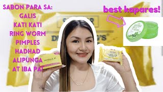 PARA SA GALIS PIMPLES RINGWORM KATI KATI SULFUR SOAP  ALOE VERA  Pinay Pharmacist [upl. by Kenzi]