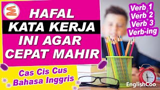 KATA KERJA BAHASA INGGRIS VERB 1 2 3 ING DAN ARTINYA Contoh Kalimat yang Paling Sering Digunakan [upl. by Newnorb]