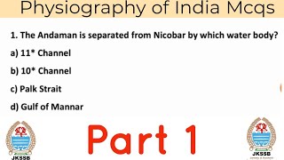 Mcqs Physiography of India  For all competitive exams  Jkssb Phase 2 FAA and SI AMKAYCLASSES [upl. by Naujak]