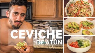 Ceviche de Atún  Receta Baja en Calorías y Alta en Proteínas [upl. by Marji747]