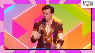 Harry Styles wins British Single  The BRIT Awards 2021 [upl. by Gratia]