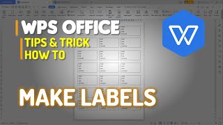 WPS Office Word How To Make Labels [upl. by Sathrum604]