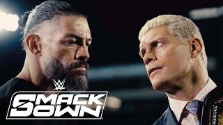 Cody Rhodes Roman Reigns Face Off Before Tag Match  WWE SmackDown Highlights 92024  WWE on USA [upl. by Enirehtahc]