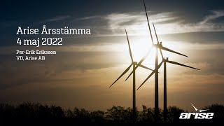 Arise årsstämma 2022 [upl. by Marx522]