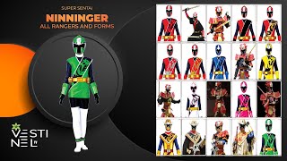 Ninninger all Rangers and Form [upl. by Keelia]