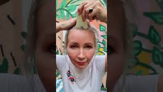 shorts facemassage Gua Sha massage to quickly remove wrinkles from the forehead and face [upl. by Viviyan638]