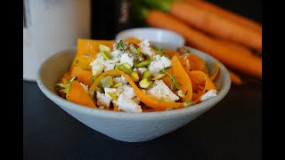 Tagliatelles de carottes au cumin et feta facile [upl. by Ardnik]