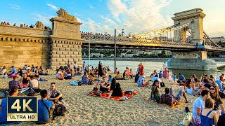 Budapest Széchenyi Lánchíd Chain Bridge Reopens to Pedestrians 4K [upl. by Iruahs418]