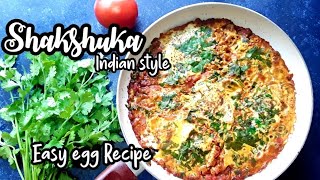 Shakshuka  Indian Style Shakshuka recipe  Egg recipe  Easy breakfast ideas [upl. by Jamilla]